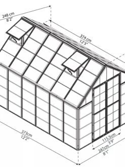 Canopia® By Palram Harmony™ Snap & Grow Greenhouse, 8' -Gardening Supplies Store 8591044 05V jpg