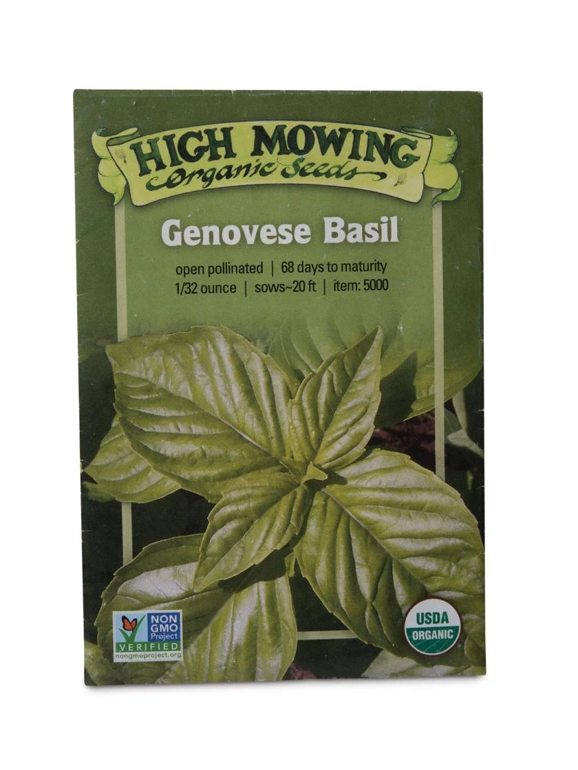 Genovese Basil Organic Seeds 3 Genovese Basil Organic Seeds