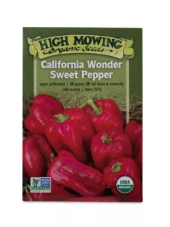 California Wonder Sweet Pepper Organic Seeds