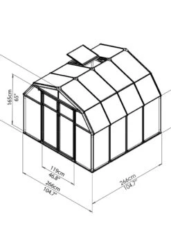 Canopia® By Palram Hobby Gardener Greenhouse, 8' -Gardening Supplies Store 8599331 11V tif