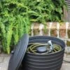 Matte Black Ribbed Hose Pot With Lid -Gardening Supplies Store 8611991 061 tif