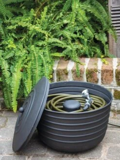 Featured Products 5 Matte Black Ribbed Hose Pot With Lid